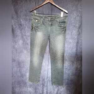 Vintage BONGO Women's Charcoal Cropped Jeans Size 11